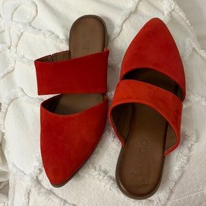 Beautiful red flats!  Only worn a few times indoors!  Perfect condition!